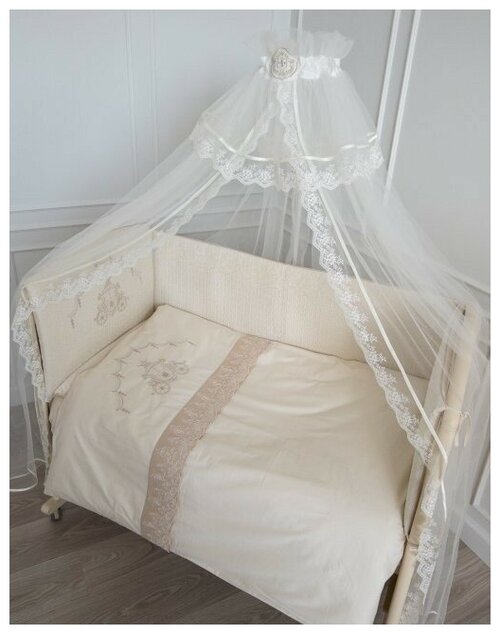 Комплект постельного белья для прямоугольной кроватки 6 предметов 