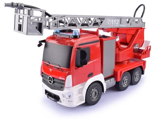 Радиоуправляемая пожарная машина Mercedes-Benz Actros масштаб 1:20 2.4G (брызгает водой)