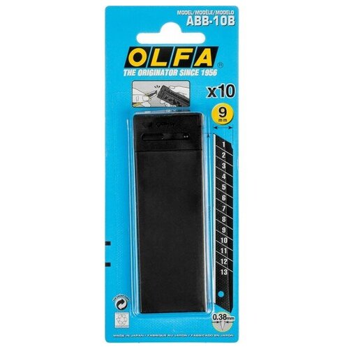 OLFA EXCEL BLACK 9х80х0.38 мм 10 шт, Сегментированные лезвия (OL-ABB-10B)