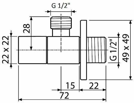 ViEiR BLACK комплект угловых кранов 1/2 для подключения гибкой подводки смесителя (2 шт.) черный - фотография № 2