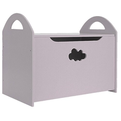 фото Детский сундук (ящик) серый с облачком посиделкин