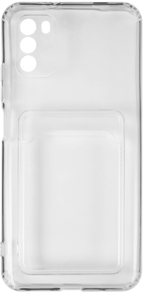 Чехол для Xiaomi Poco M3/Сяоми Поко М3 с картхолдером и защитой камеры, прозрачный