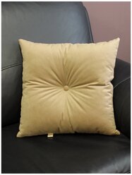 Подушка декоративная MATEX ITAKA кофейный без наволочки, бархатная ткань, 43х43 см