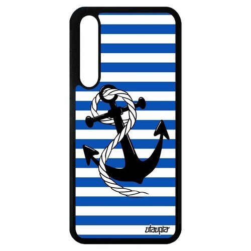 фото Красивый чехол на смартфон // huawei p20 pro // "якорь" корабль цепь, utaupia, синий