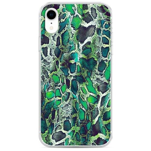 фото Силиконовый чехол "зеленая кожа змеи" на apple iphone xr / айфон xr case place