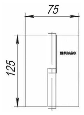 Петля дверная съемная FUARO 413-5 125х75х2,5 SN R мат.никель правая /18117/ (1 шт) - фотография № 2