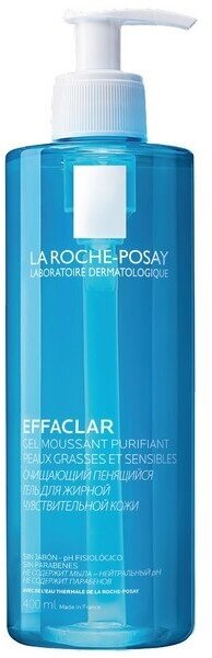 Гель для лица La Roche-Posay Effaclar 400 мл очищающий пенящийся для жирной кожи