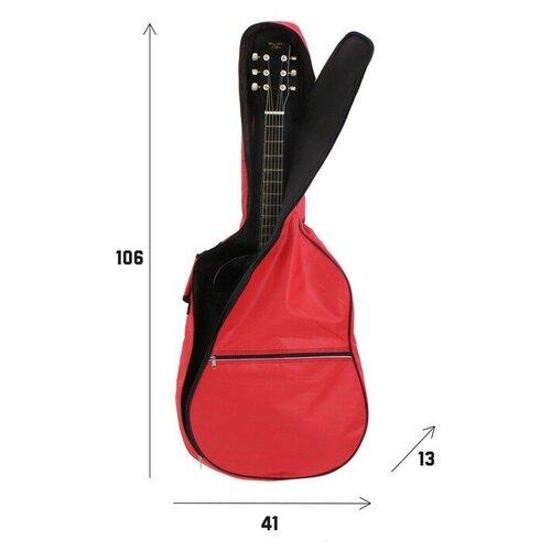 Чехол для гитары Music Life, 106х41х13 см, красный