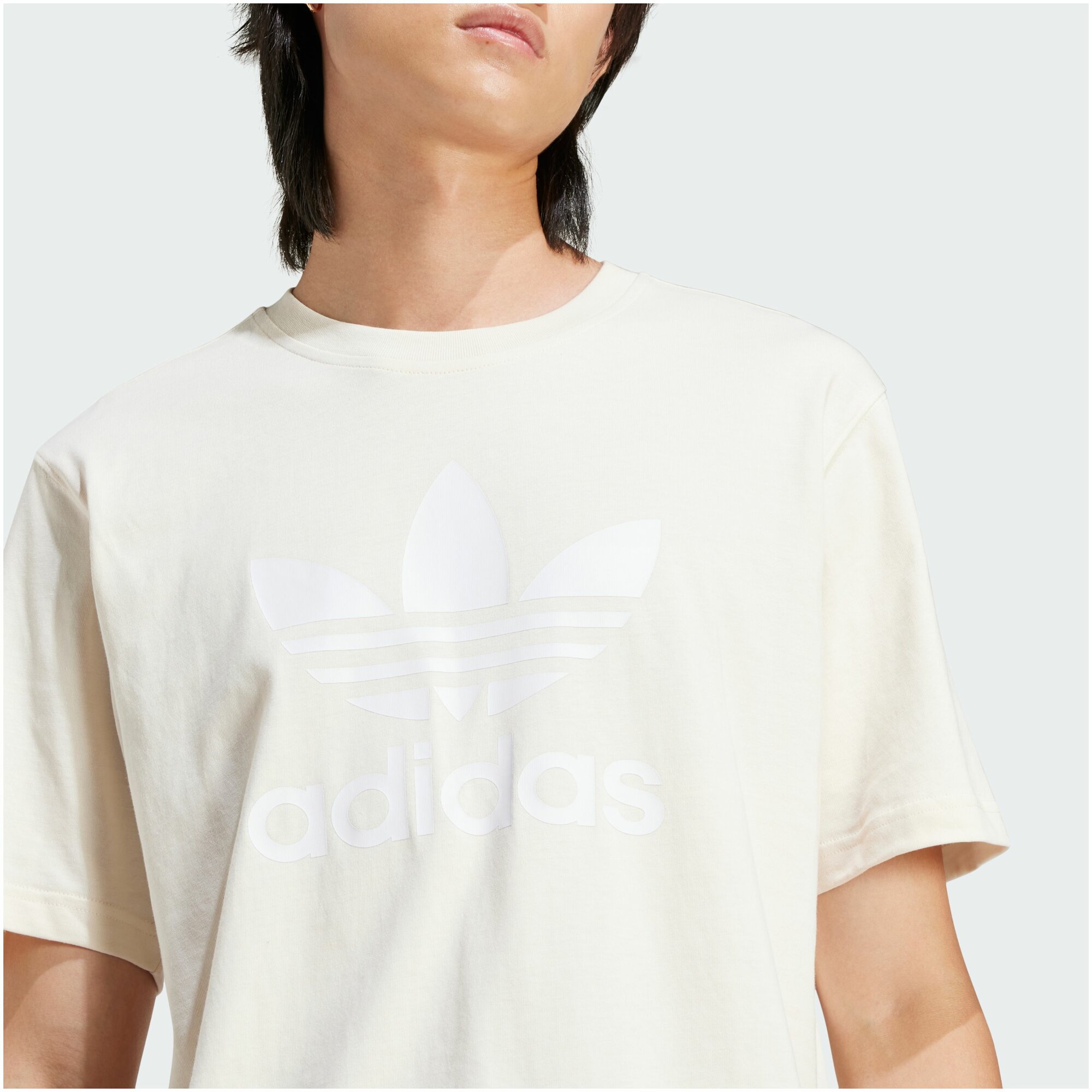 Футболка adidas Originals Adicolor Trefoil, размер L, белый — фото 1