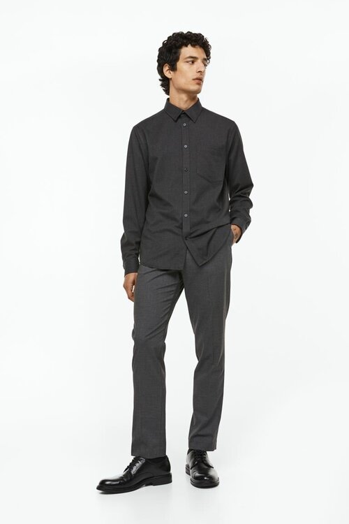 Узкие брюки от костюма - темно-серый - 48