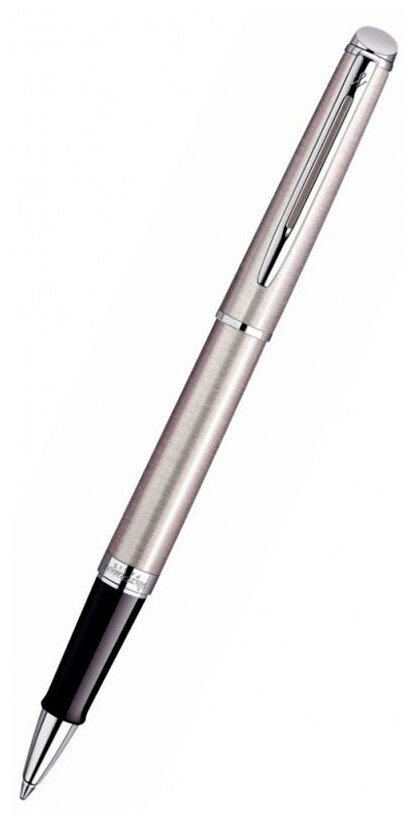 Ручка роллер Waterman Hemisphere (CWS0920450) Steel CT F черн. черн. подар.кор.