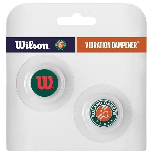 Набор виброгасителей Wilson Roland Garros Vibration Dampener Green (2шт) мячи для большого тенниса wilson roland garros 4b wrt116400