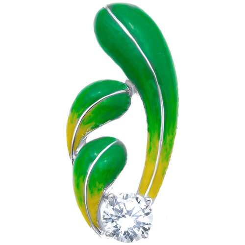 фото Серебряная подвеска с фианитом и эмалью teosa p1103-czs-rr