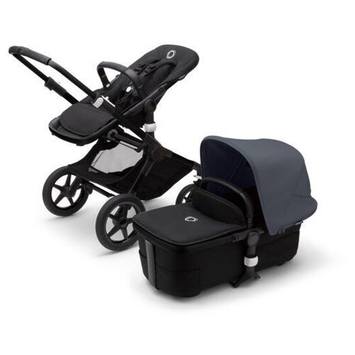 Детская коляска 2 в 1 Bugaboo Fox3 Black/Midnight Black/Stormy Blue