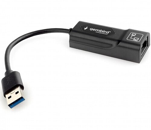 Сетевая карта RJ-45 Gembird NIC-U5 USB3.0 на LAN Ethernet кабель адаптер - чёрный