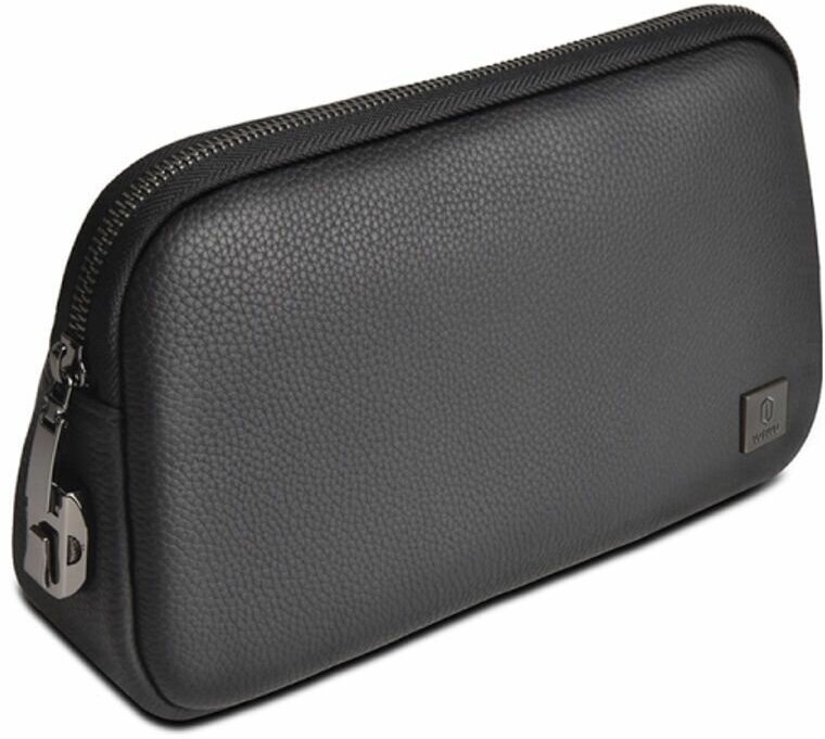 Сумка-органайзер дорожная WiWU Alpha Anti-theft Clutch Bag (25.5x16x6,5 см), водонепроницаема, кожаная, черная - фотография № 1