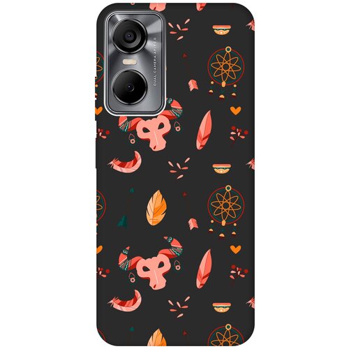 Матовый чехол Boho для Tecno Pop 6 Pro / Техно Поп 6 Про с 3D эффектом черный матовый чехол true princess для tecno pop 6 pro техно поп 6 про с 3d эффектом черный