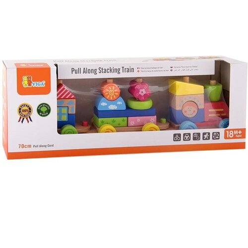 viga toys логический поезд на веревочке viga Viga Toys Логический поезд на веревочке VIGA