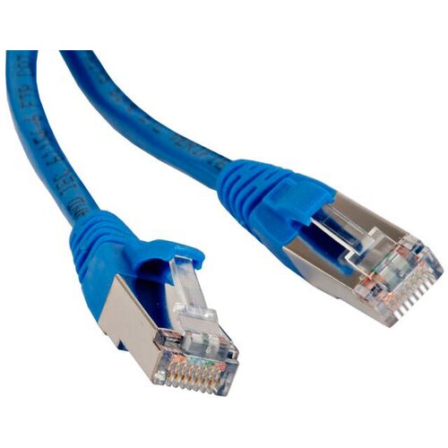 Патч-корд Hyperline PC-LPM-STP-RJ45-RJ45-C5e-0.5M-LSZH-BL PC-LPM-STP-RJ45-RJ45-C5E-0.5M F/UTP общий экран RJ-45 вил.-вилка RJ-45 кат.5E 0.5м синий LSZH (уп:1шт) 26AWG