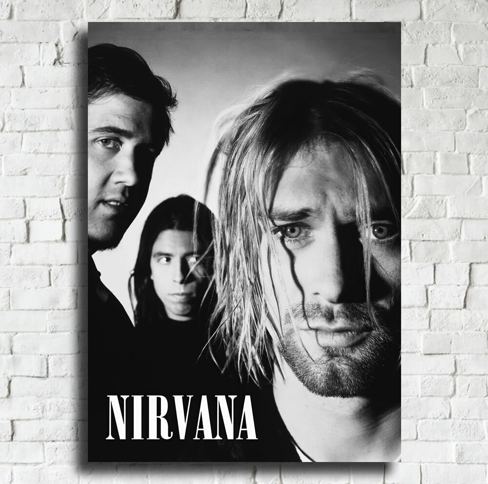 Постер Нирвана - Курт Кобейн А3 30х40см Плакат Nirvana - Kurt Cobain