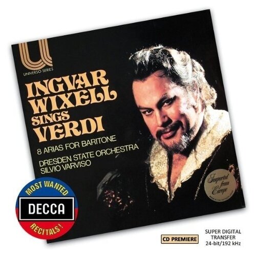 Компакт-Диски, DECCA, WIXELL, INGVAR - Ingvar Wixell Sings Verdi (CD) компакт диски decca wixell ingvar ingvar wixell sings verdi cd