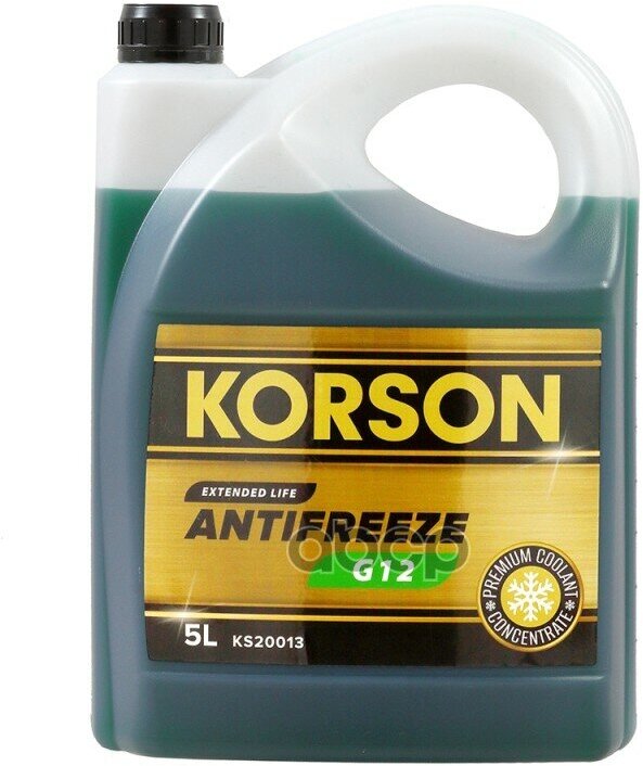 Антифриз Концентрат G12 Зеленый 5л Korson арт. KS20013