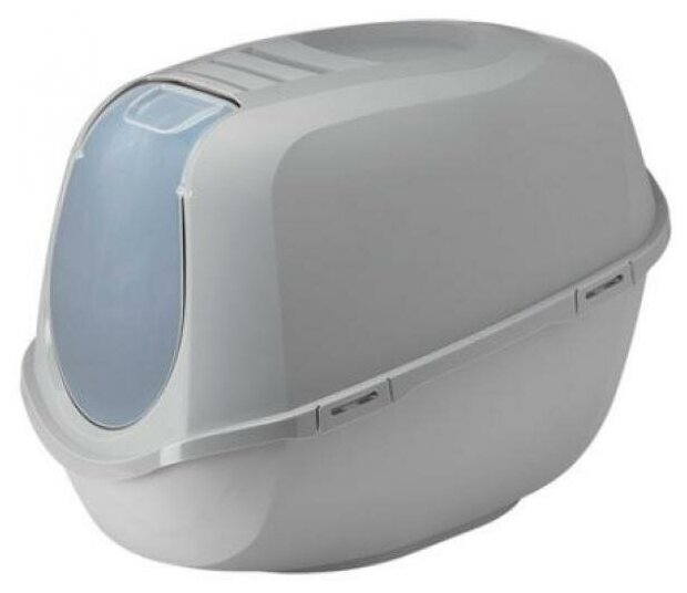 Moderna Туалет-домик Mega Smart с угольным фильтром, титановый серый, 65х48.5х46см 2 кг