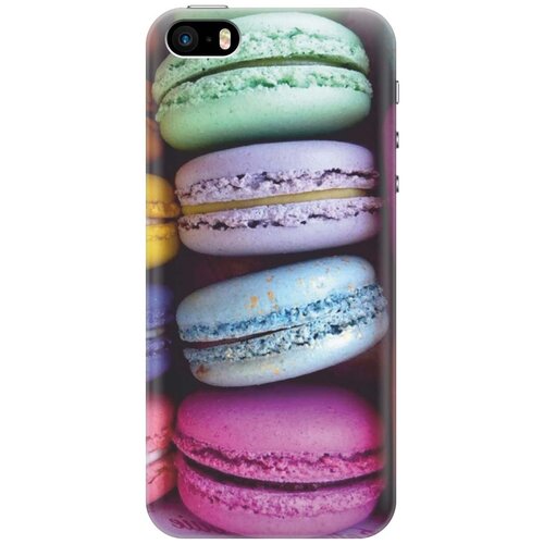 фото Gosso ультратонкий силиконовый чехол-накладка для apple iphone se / 5s / 5 с принтом "макаруны"
