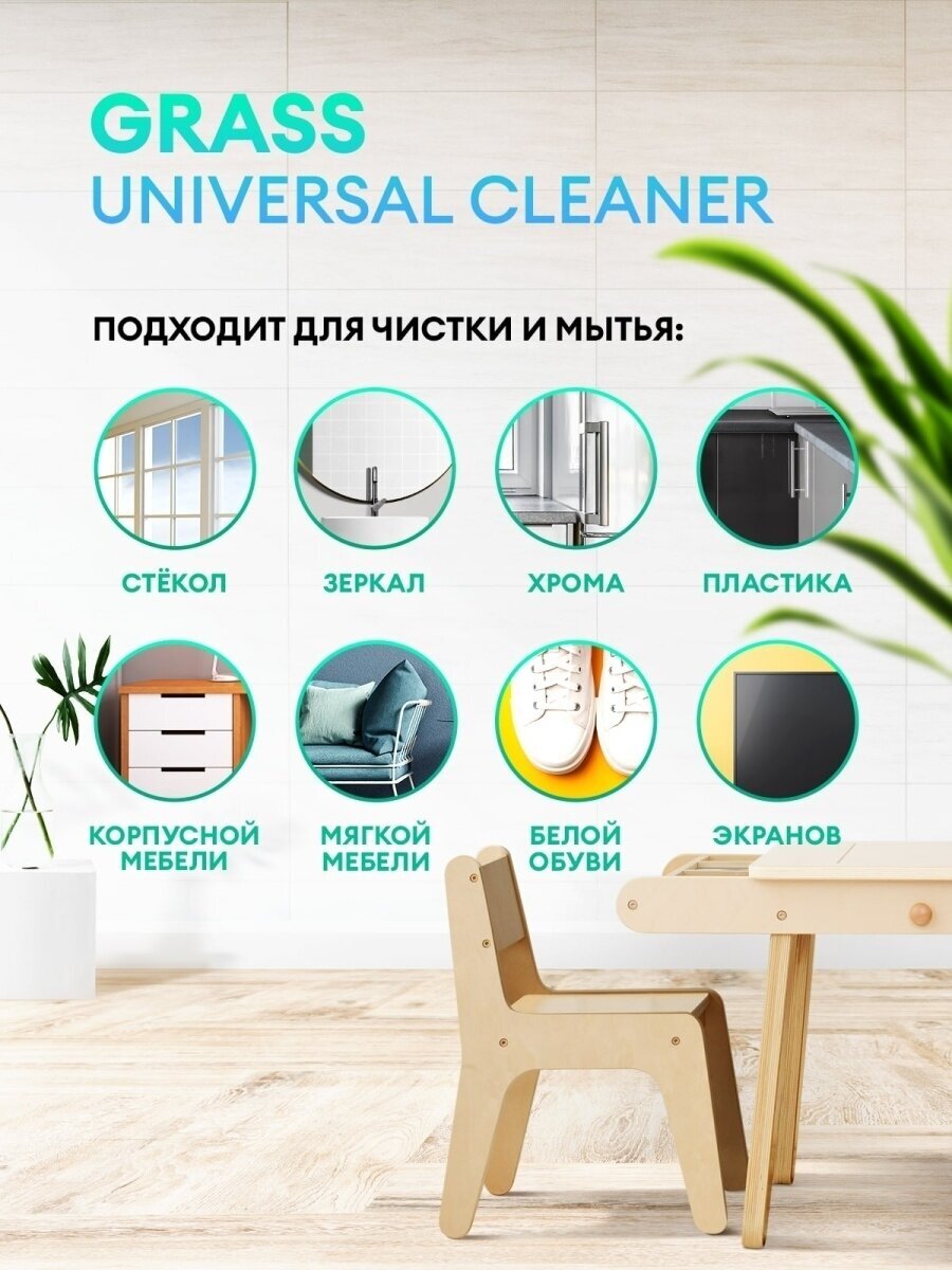 Универсальное чистящее средство для уборки, чистки мягкой мебели GRASS Universal Cleaner Professional (флакон 600 мл)