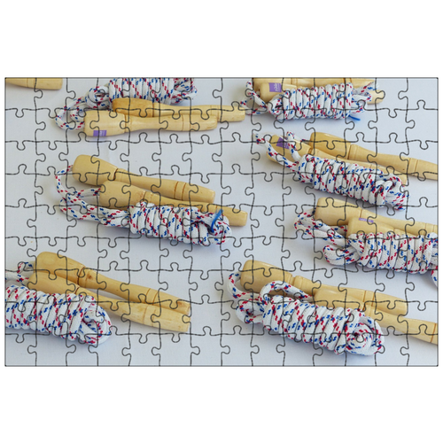 фото Магнитный пазл 27x18см."веревки, прыжки через скакалку, прыгать канаты" на холодильник lotsprints