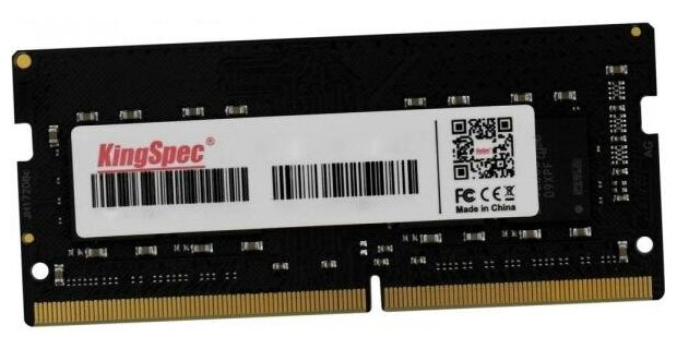 Оперативная память для ноутбука 16Gb (1x16Gb) PC4-25600 3200MHz DDR4 SO-DIMM Unbuffered CL17 kingspec KS3200D4N12016G