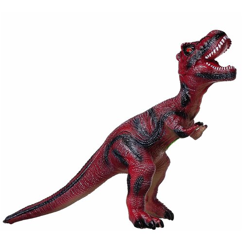 Фигурка Junfa Динозавр длина 72 см со звуком бордово-черный