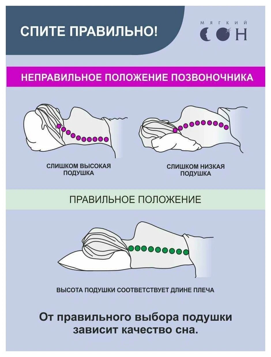 Подушка белая Бамбук 50х70 гипоаллергенная для взрослых и детей / для сна на спине, на животе, на боку / в подарок / Мягкий сон - фотография № 7