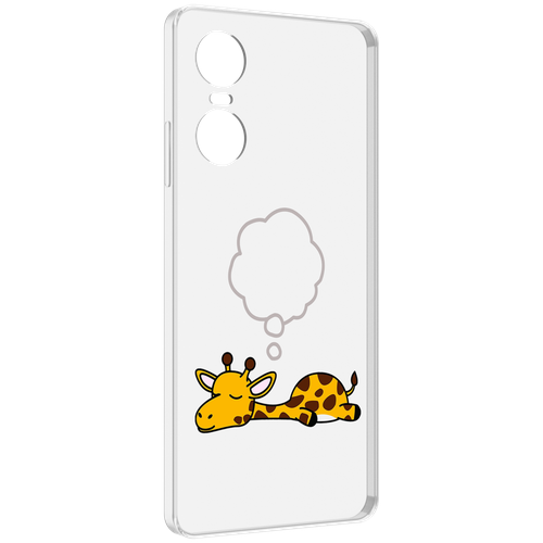 Чехол MyPads спящий-жираф детский для Tecno Pop 6 Pro задняя-панель-накладка-бампер чехол mypads спящий жираф детский для tecno pova neo 2 задняя панель накладка бампер
