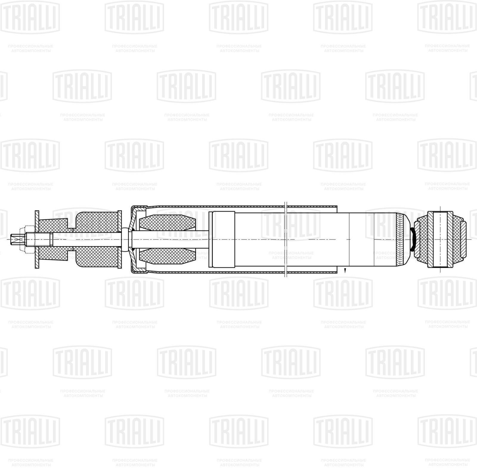 Амортизатор для а м Mercedes A (W169) (04-) B (W245) (05-) задн. газ. зад прав лев Trialli AG 15506