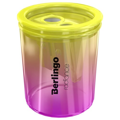 фото Точилка ручная пластиковая berlingo radiance (2 отверстия, с контейнером) (bbp_15027)