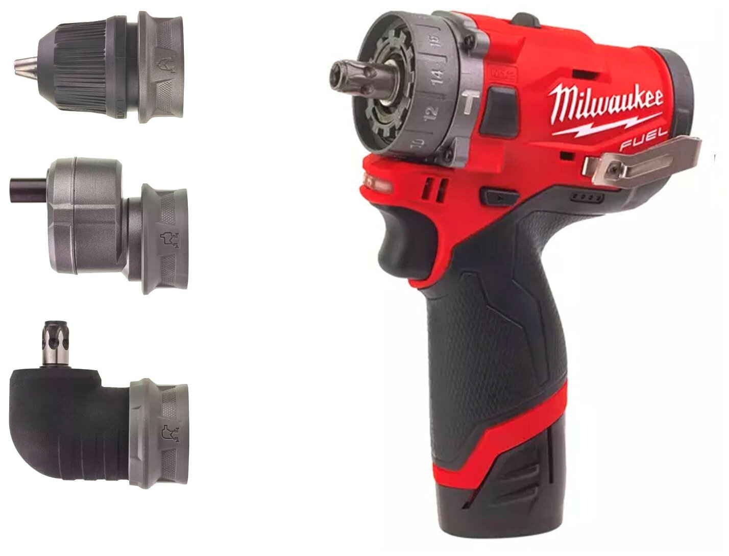 Субкомпактная ударная дрель MILWAUKEE M12 FUEL FPDXKIT-202X, кейс, 12 В, 2 АКБ 2 Ач, - фото №2