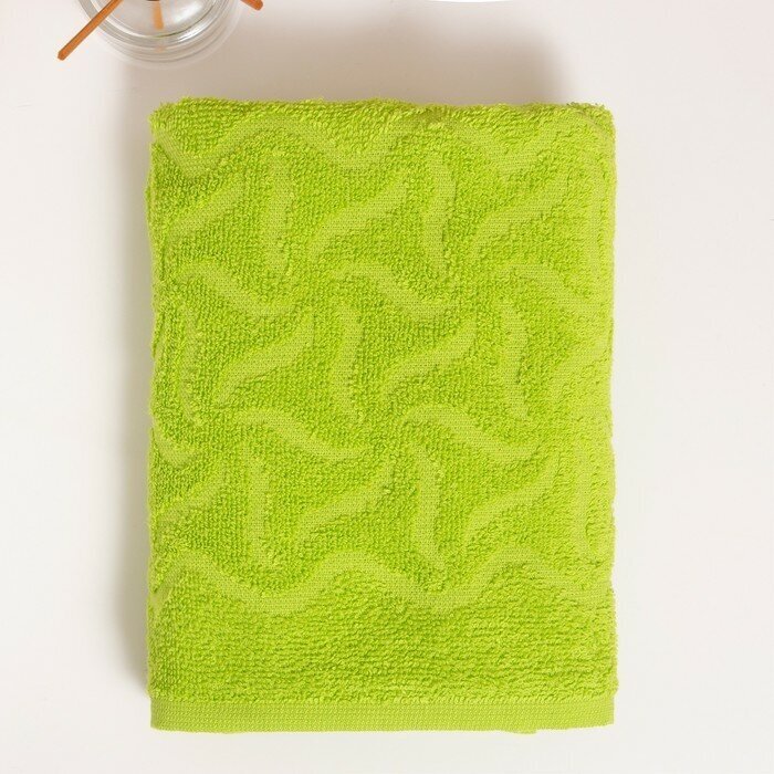 Полотенце махровое Радуга, 50х90 см, цвет зелёный, "ДМ" - фотография № 5