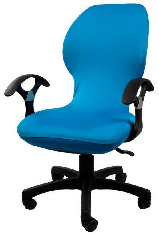 Чехол на компьютерное кресло гелеос 704, светло-синий