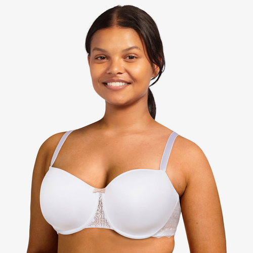 Бюстгальтер классика  Passionata, дышащий материал, боковая поддержка, невидимый, корректирующий эффект, чашка мягкая, на косточках, формованная, бретели регулируемые, несъемные, размер 75D, белый
