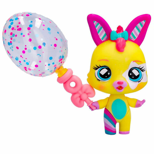 Игрушка-зверушка Bubiloons Confetti Party W1 Мила, с аксессуарами, детская фигурка с надувными шариками, арт. IMC906297