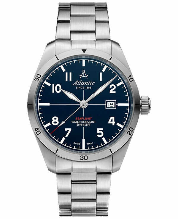 Наручные часы Atlantic Швейцарские водонепроницаемые мужские часы Atlantic Seaflight 70356.41.55