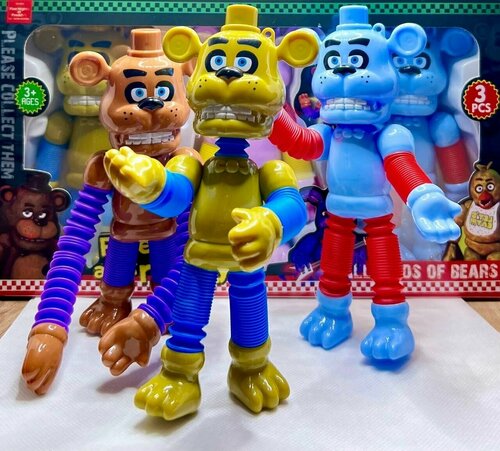 Набор фигурок Аниматроники FNAF / Аниматроники / Пять ночей у Фредди разборные 3 шт (14 см, в коробке)