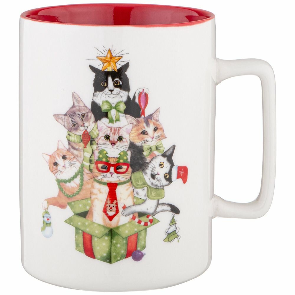 Кружка Lefard "Замурчательная елка!", 400 мл, фарфоровая, подарочная, новогодняя — фото 1