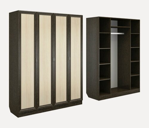 Изображение товара Шкаф распашной ШКК-4 Венге/дуб молочный