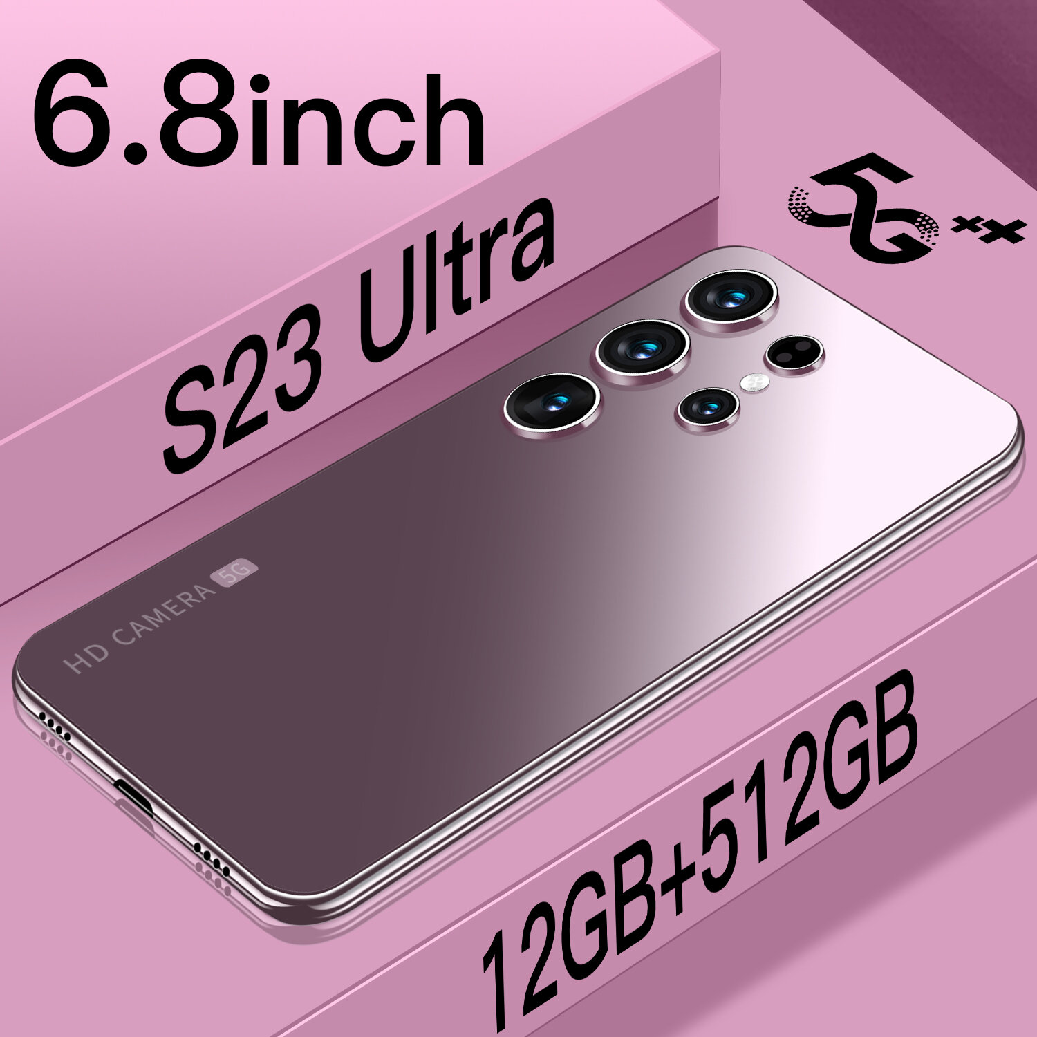 Смартфон Bobarry S23 12/512 ГБ, Dual nano SIM, Pink
