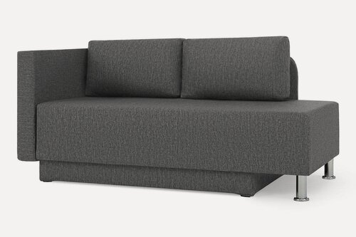 Изображение товара Диван-кровать Hoff Леон, рогожка, 147х67х76, прямой, цвет темно-серый