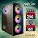 Корпус Ginzzu SL650 акриловое стекло на винтах, передняя панель з...