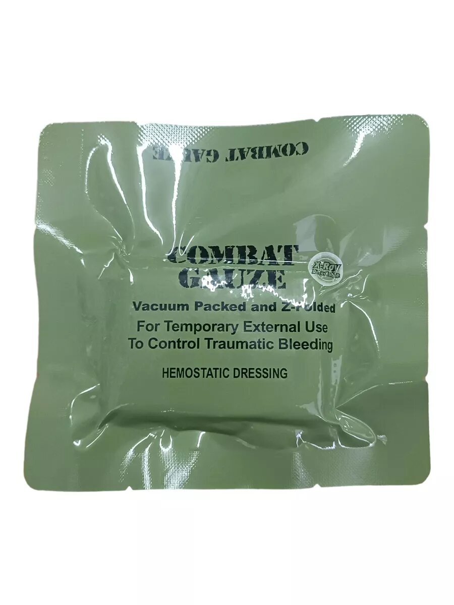 Изображение Бинт каолиновый кровоостанавливающий гемостатик Combat Gauze