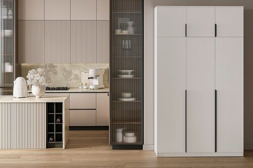 Изображение товара Шкаф распашной МебельЛэнд24 Марсель - 3 Белый с антресолью 130x60x290 для одежды трехдверный